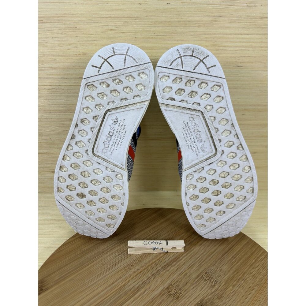 Adidas NMD R1 Primeknit Tri-color White Glitch Camo Athletic Shoes Mens Size 9.5 - Picture 8 of 8